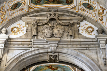 in the medieval Saint Francis Catholic Church, Porto, Portugal