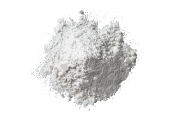 White Baking Soda Powder Isolated on Transparent Background