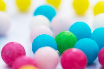 Multi-colored sweet candies confectionery of different colors. Colorful abstract background. Many Colorful Chocolate Candies for background. Colorful and happy world
