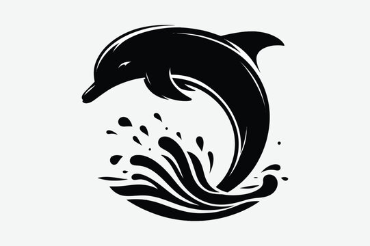 recommend clip art: dolphin art vector silhouette illustration
