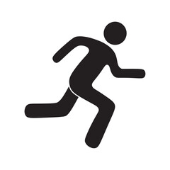 vector flat icon of person running