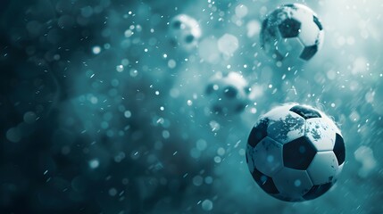 Fototapeta premium Abstract Soccer Ball with Bokeh Background.