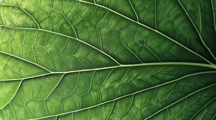 Obraz premium Eco-friendly wall art, print for nature lovers: expressive detailed texture of green leaves illuminated by sunlight