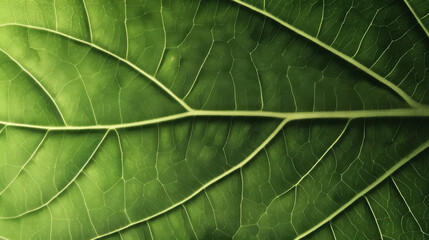 Obraz premium Eco-friendly wall art, print for nature lovers: expressive detailed texture of green leaves illuminated by sunlight