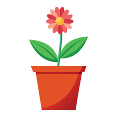 illustration of flower in a pot