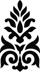 Flat flower silhouette vector white background