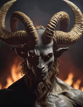 rostro de un demonio que provoca terror