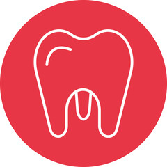 Molar line circle icon