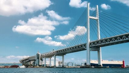 Yokohama Bay Bridge on a Sunny Day
