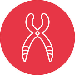 Forceps line circle icon