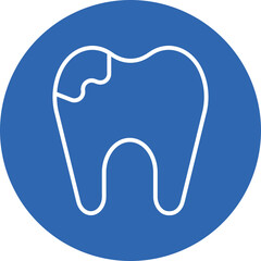 Cavity line circle icon