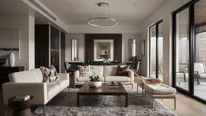 Modern interior design of living room