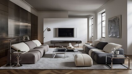 Modern interior design of living room