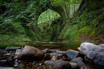 The Devils Pulpit a beautiful gorge in the Scottish landscape close to Loch Lomond and the Trossachs National Park. A former filming location for the Outlander series