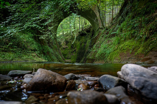 The Devils Pulpit a beautiful gorge in the Scottish landscape close to Loch Lomond and the Trossachs National Park. A former filming location for the Outlander series