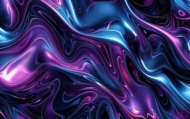 Obraz premium Abstract background with blue and purple swirls on black modern artistic design for travel, business, fashion, and beauty concept