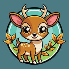 Obraz premium cute fawn full logo