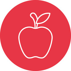 Apple line circle icon