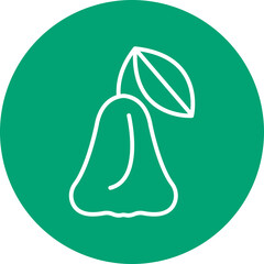 Jambo fruit line circle icon