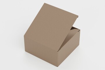 Realistic 3D Render of Paper Box