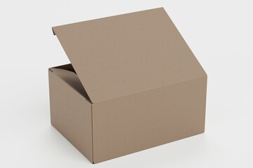 Realistic 3D Render of Paper Box