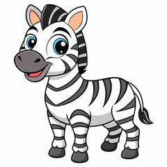 zebra cute full mascot