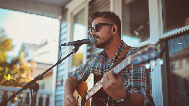 Porch Concert Series: A series of outdoor concerts featuring local musicians performing on neighborhood porches, creating a festive atmosphere for all to enjoy