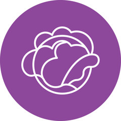 Brussels sprouts line circle icon