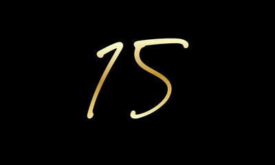  Number Gold Casual Modern Logo