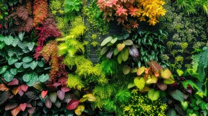 Vertical garden wall photography 