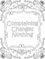 Printable floral coloring page for kids and adults with motivational quote for self love and self care. it helps to struggle against life to enjoy the tough journey
