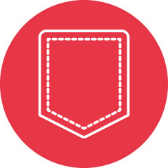 Pocket line circle icon