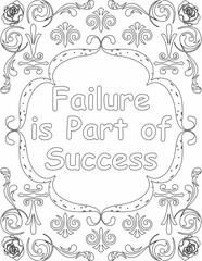 Printable floral coloring page for kids and adults with motivational quote for self love and self care. it helps to struggle against life to enjoy the tough journey
