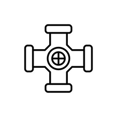 Pipe outline icons, minimalist vector illustration ,simple transparent graphic element .Isolated on white background