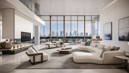 Modern Mansion Living Room