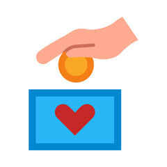 Charity flat icon