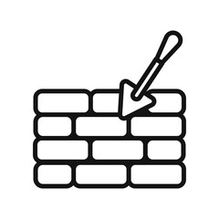 Brickwork icon mark in filled style