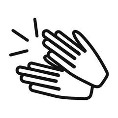 Obraz premium Clapping hand icon mark in filled style