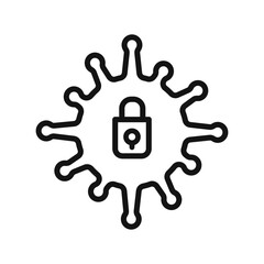 Coronavirus Lockdown Icon mark in filled style
