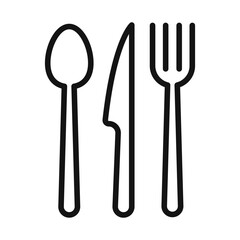 Cutlery icon mark in filled style