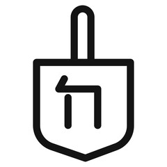 dreidel icon mark in filled style