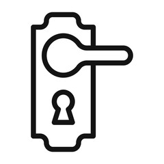 Door Handle icon mark in filled style