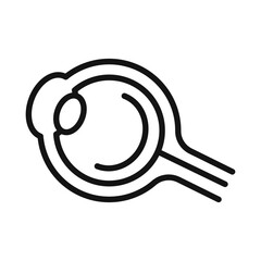 eye organ icon mark in filled style