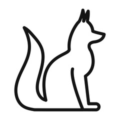 Fox icon mark in filled style