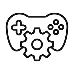 Game developing icon mark in filled style