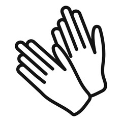 Obraz premium Garden gloves icon mark in filled style