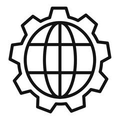 Globalization icon mark in filled style