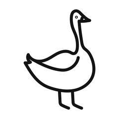 Goose icon mark in filled style