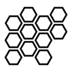 Honeycomb icon mark in filled style