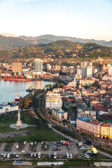 Obraz premium Aerial view of the city of Batumi from the top of the Alphabetic Tower, Georgia